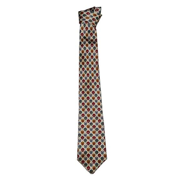 Yves Saint Laurent Geometric Print Silk Neck Tie - Picture 2 of 6